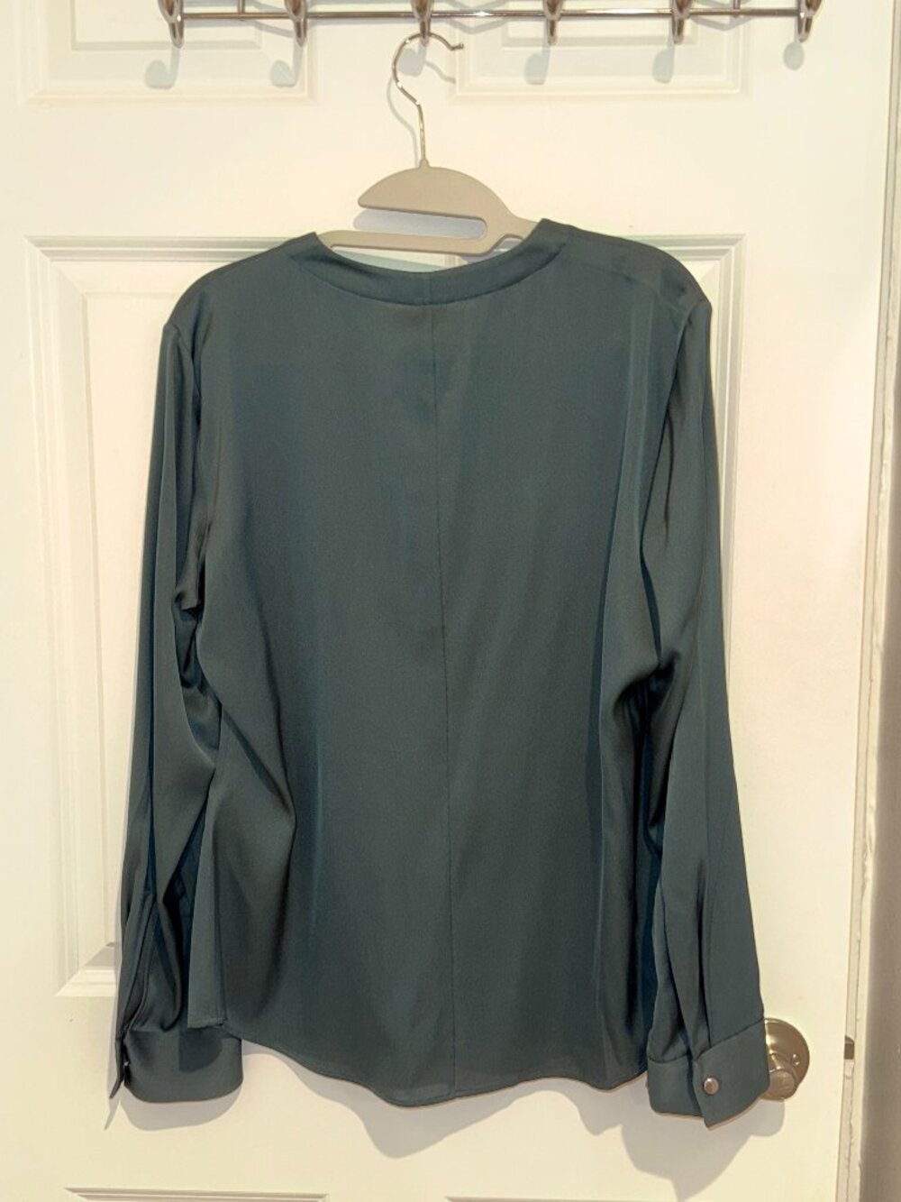 Boss Banorah Stretch Silk Top, dark green - Picture 2 of 4